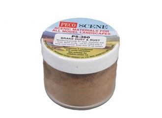 Peco PS-360 Brake Dust & Rust Weathering Powder (75mm Tub)
