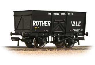 Bachmann Branchline 37-428 [OO] 1:76 16T Steel Slope-Sided Mineral Wagon 'Rother Vale' - Black