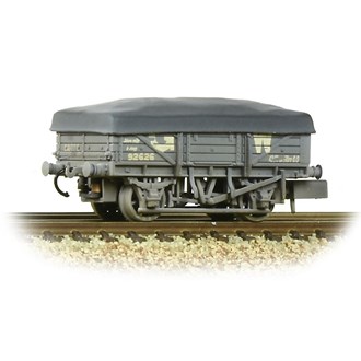 Graham Farish 377-475 [N] 1:148 5 Plank China Clay Wagon - GWR Grey (with Tarpaulin Cover)