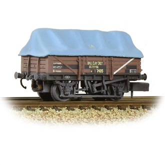 Graham Farish 377-476 [N] 1:148 5 Plank China Clay Wagon - BR Bauxite (TOPS) with Hood