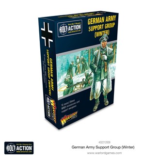 Bolt Action German Army Winter Support Group (HQ, Mortar & MMG)