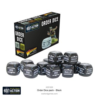 Bolt Action Orders Dice - Black