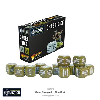Bolt Action Orders Dice - Olive Drab