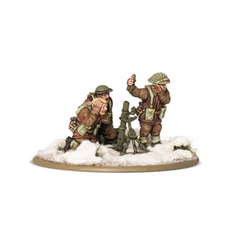 Bolt Action 3: British & Canadian infantry (winter) medium mortar team