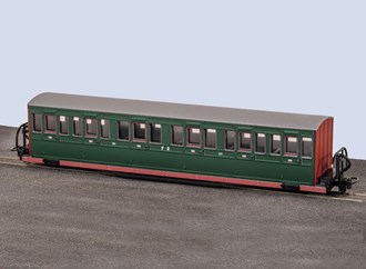 Peco GR-623B OO-9 FR Long Bogie Bowsider Coach No.20 Col. Stephens in Green